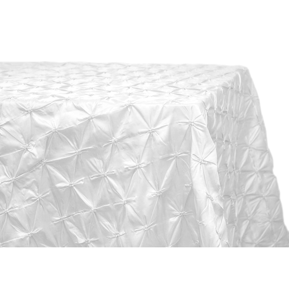 Pinchwheel 90"x156" Rectangular Tablecloth - White - CV Linens