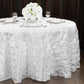 132" Pinchwheel Round Tablecloth - White - CV Linens
