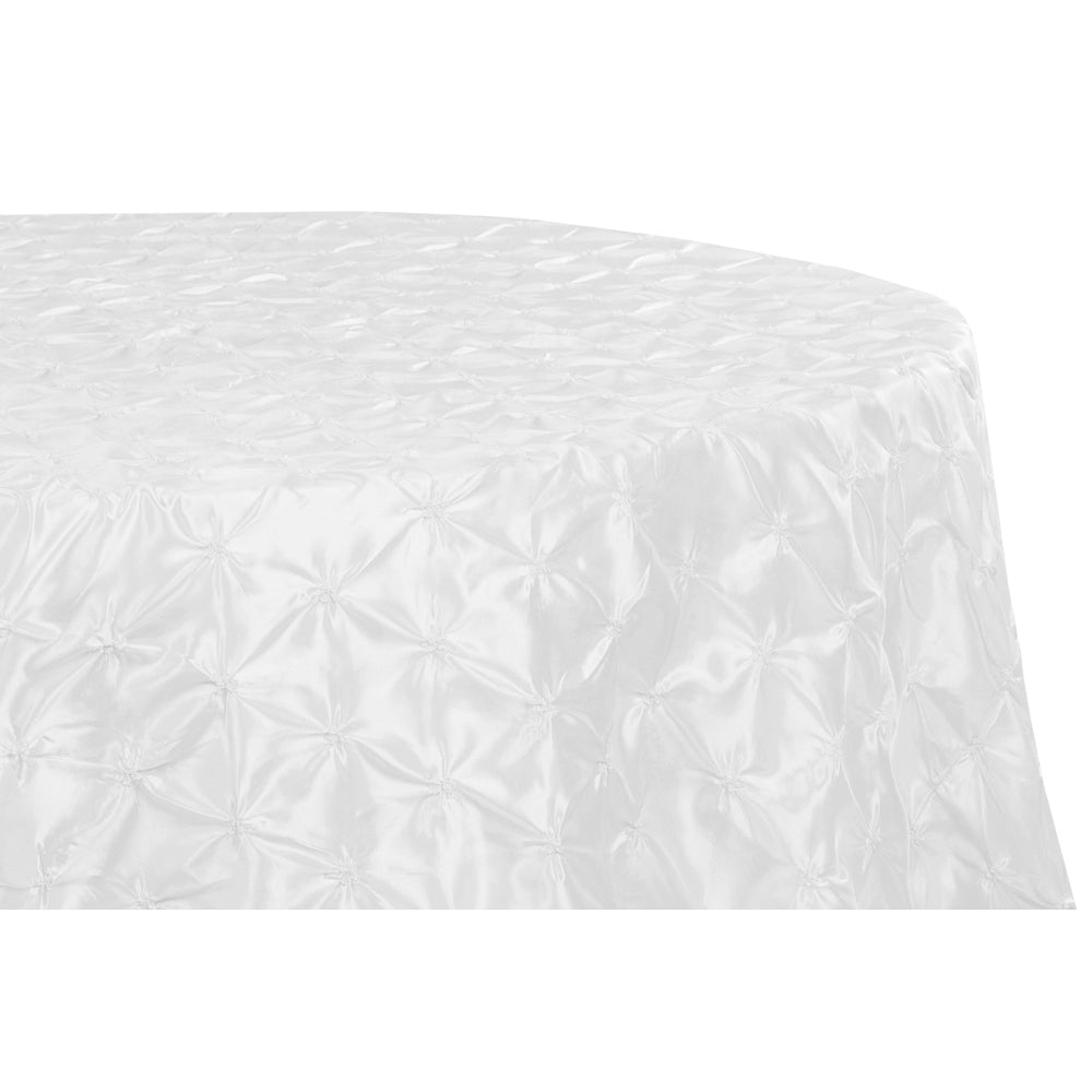 120" Pinchwheel Round Tablecloth - White - CV Linens