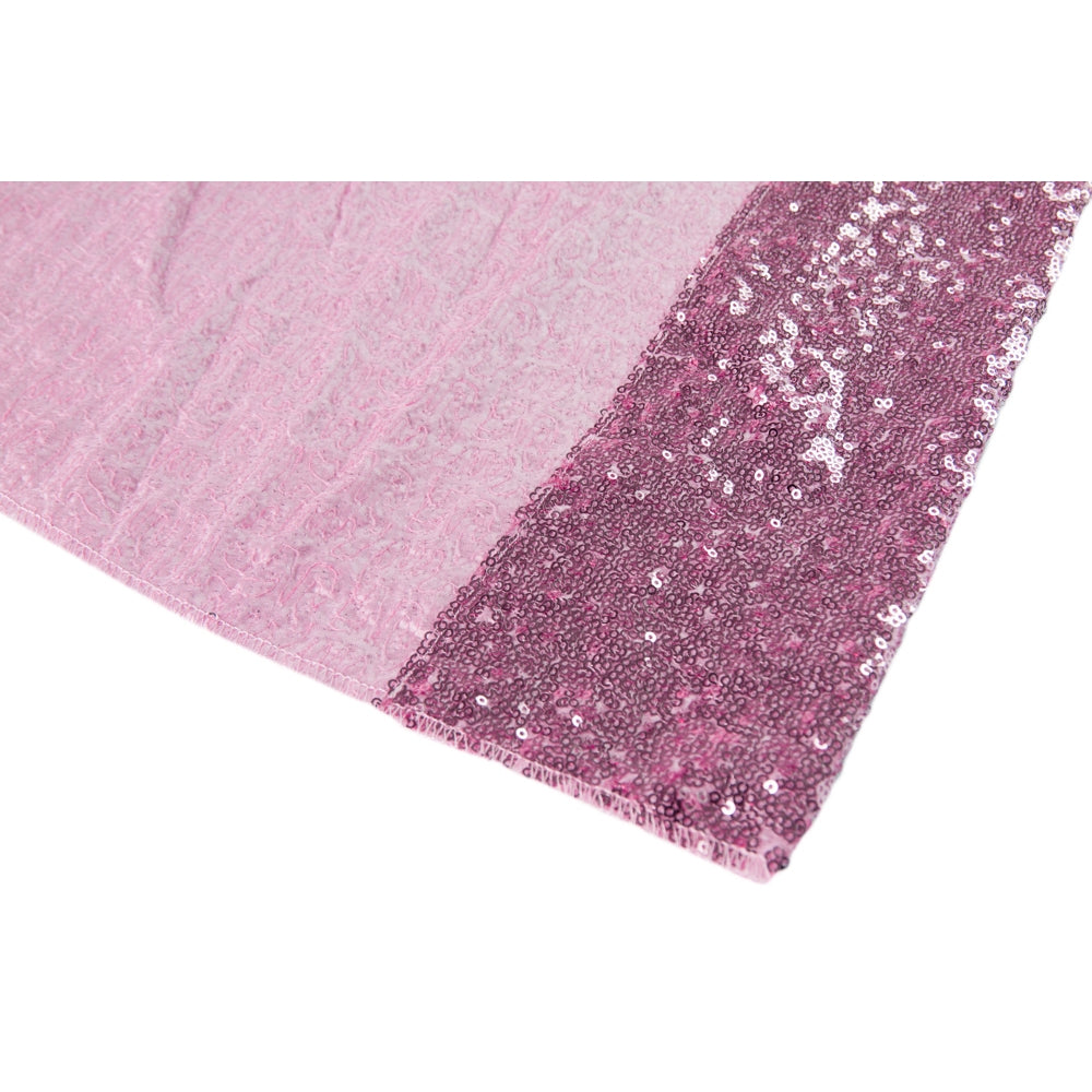 Glitz Sequin 14ft H x 52" W Drape/Backdrop panel - Pink - CV Linens