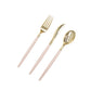 Pink Plastic Cutlery Set 60pcs/pk - Gold Mod Collection