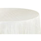 Pintuck 132" Round Tablecloth - Ivory - CV Linens