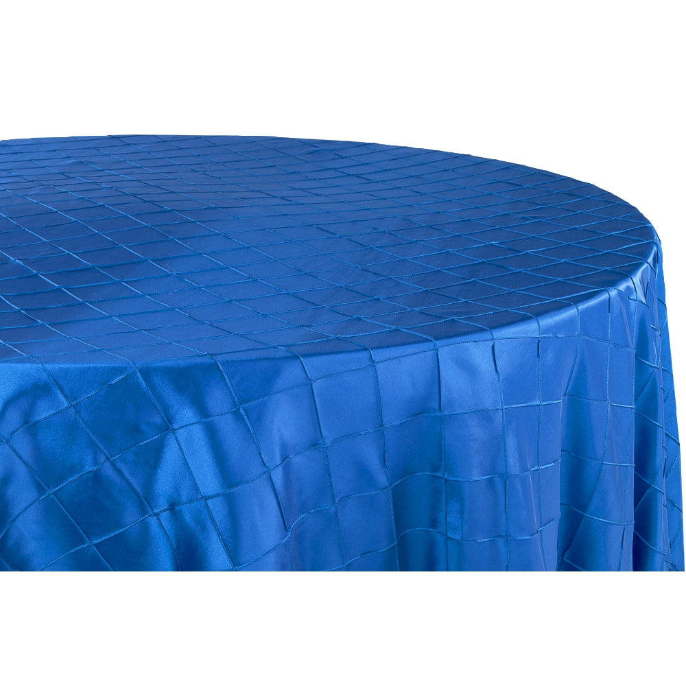 Pintuck 120" Round Tablecloth - Royal Blue - CV Linens