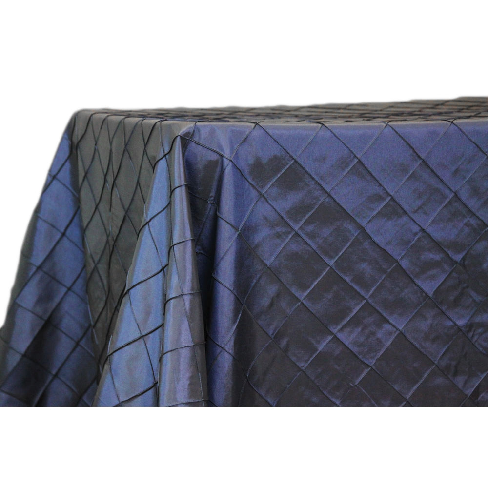 Pintuck 90"x156" Rectangular Tablecloth - Navy Blue - CV Linens