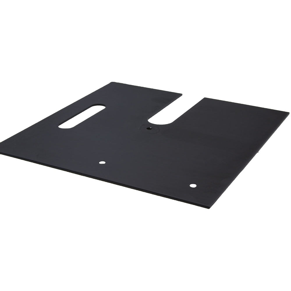 Base stand 24" x 24" x 3/16" for slip fit system (Fits set B) - Black - CV Linens