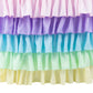 Ruffled 5 Tier Pastel Rainbow Table Skirt 14ft Polyester