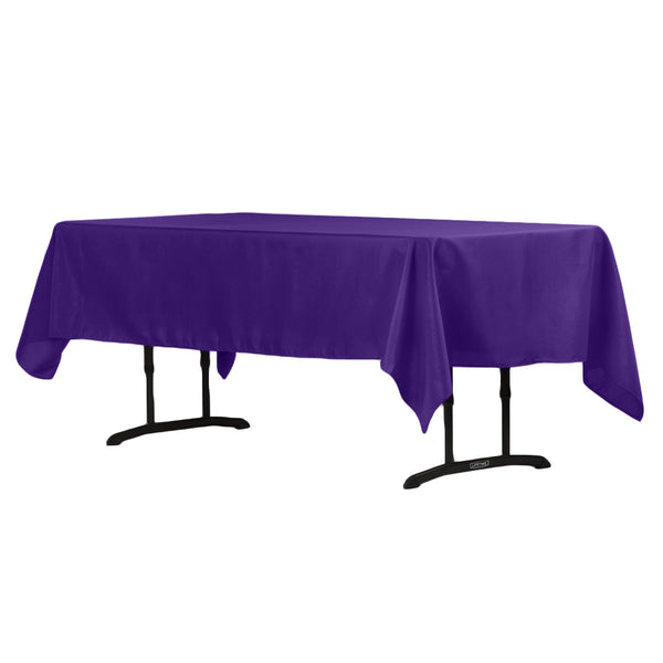 60 x 102 Purple Polyester Rectangular Tablecloth