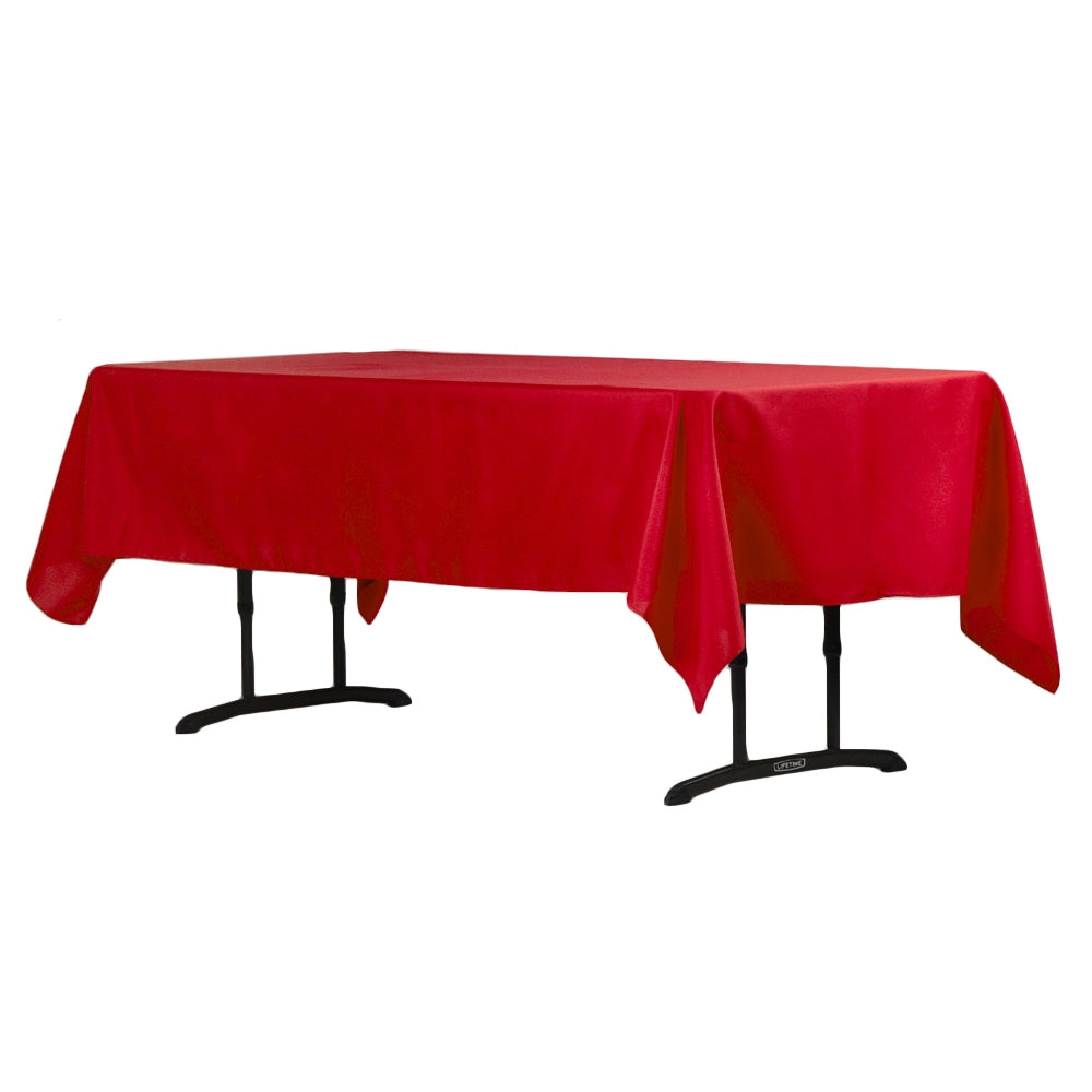 60"x102" Rectangular Polyester Tablecloth - Red - CV Linens