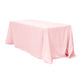 90"x132" Rectangular Oblong Polyester Tablecloth - Pastel Pink - CV Linens