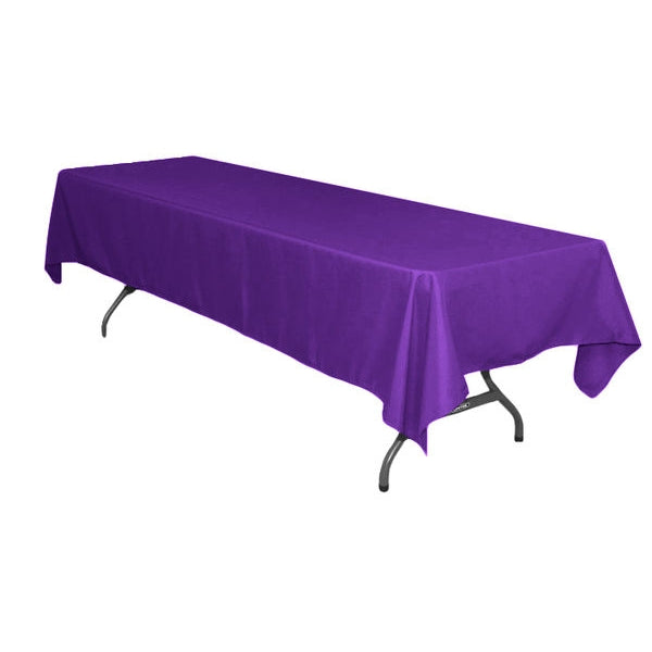 Rectangular Polyester Tablecloth 60"x126" - Purple - CV Linens