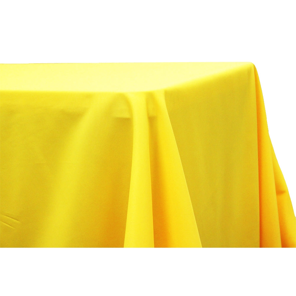 90"x156" Rectangular Oblong Polyester Tablecloth - Yellow - CV Linens