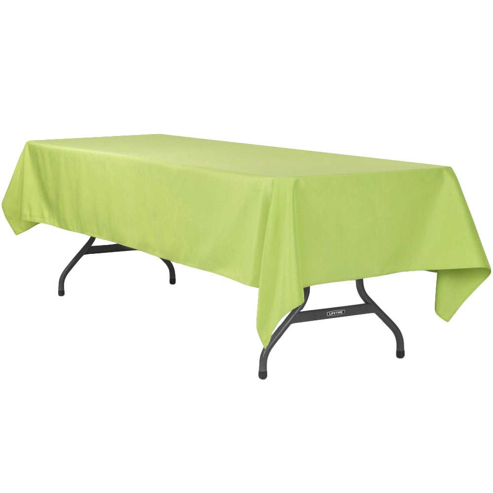 60"x120" Rectangular Polyester Tablecloth - Apple Green - CV Linens