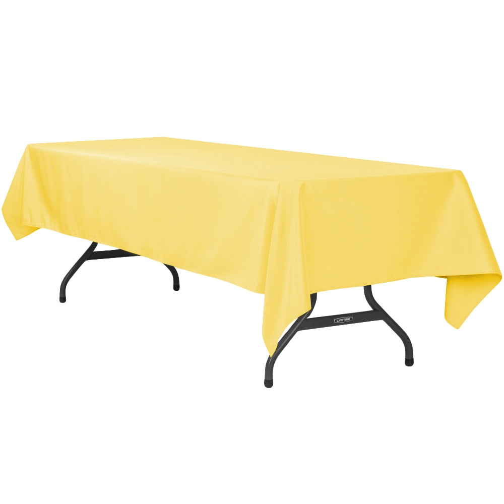 60"x120" Rectangular Polyester Tablecloth - Canary Yellow - CV Linens