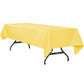 Economy Polyester Tablecloth 60"x120" Rectangular - Canary Yellow - CV Linens