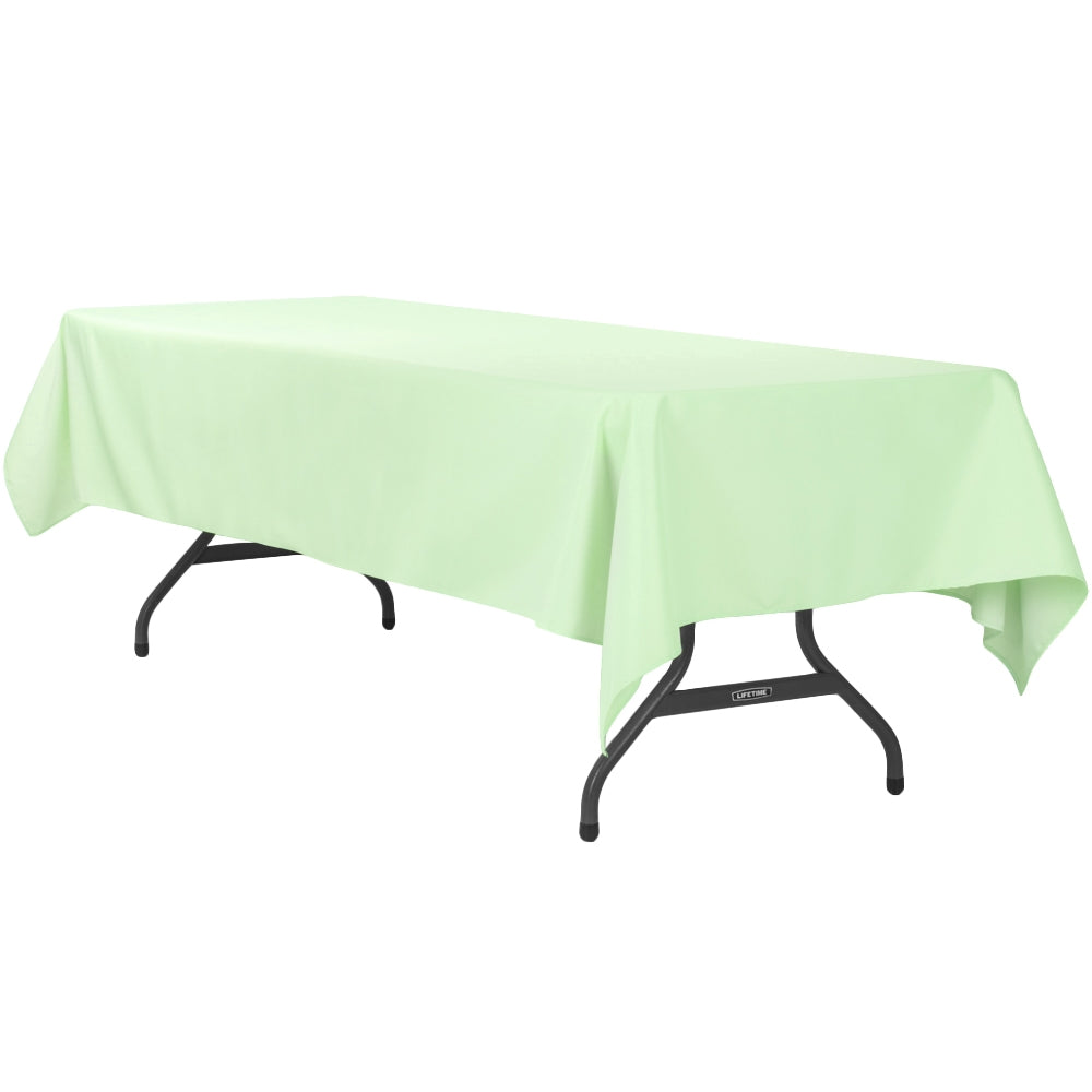 60"x120" Rectangular Polyester Tablecloth - Mint Green - CV Linens