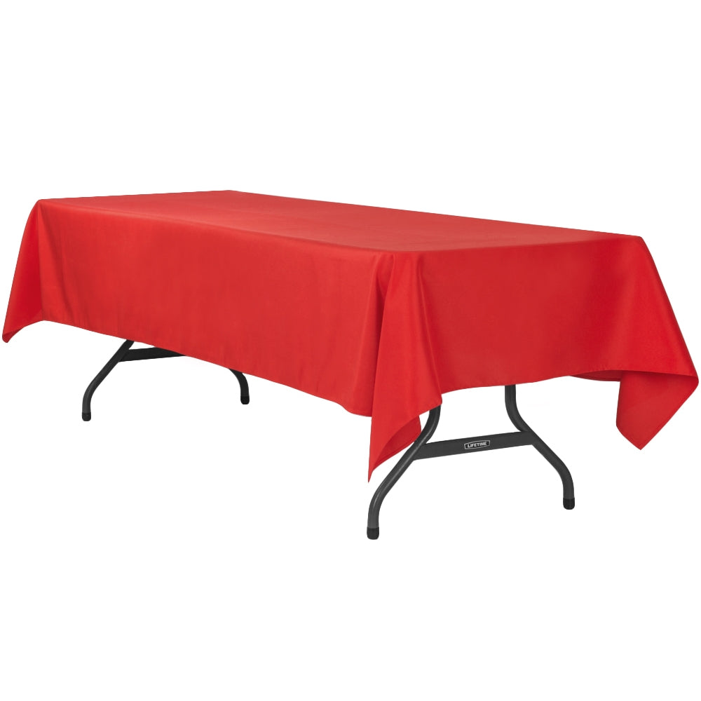 60"x120" Rectangular Polyester Tablecloth - Red - CV Linens
