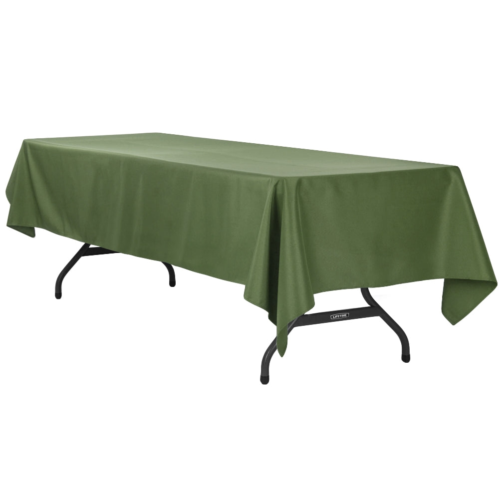 60"x120" Rectangular Polyester Tablecloth - Willow Green - CV Linens