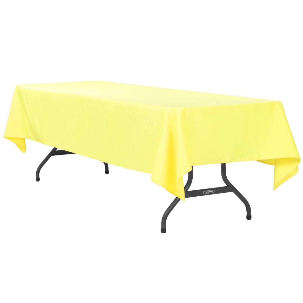 60"x120" Rectangular Polyester Tablecloth - Yellow - CV Linens