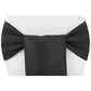 Polyester Chair Sash/Tie - Black - CV Linens
