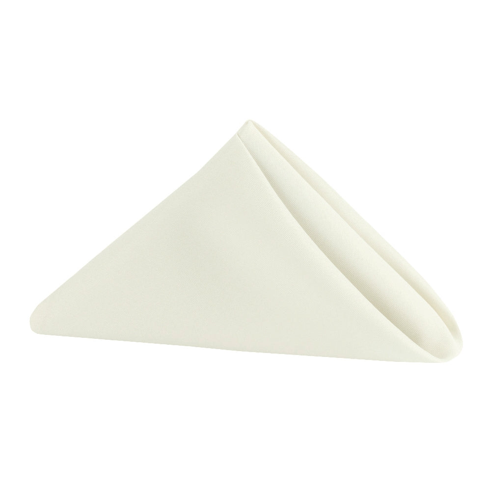Polyester Napkin 20"x20" - Light Ivory/Off White - CV Linens