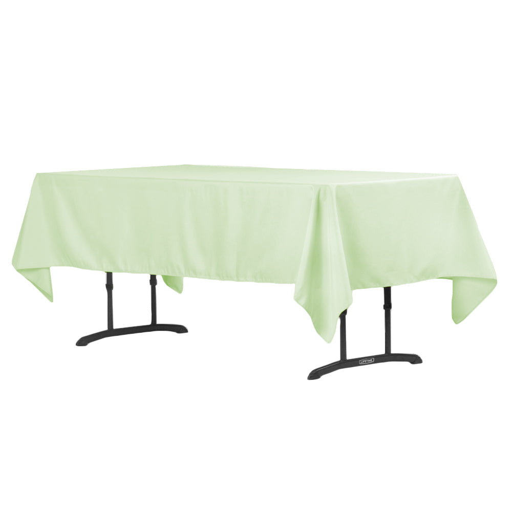 60"x102" Rectangular Polyester Tablecloth - Sage Green - CV Linens