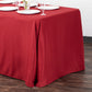 90"x132" Rectangular Oblong Polyester Tablecloth - Apple Red - CV Linens
