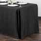 90"x156" Rectangular Oblong Polyester Tablecloth - Black - CV Linens