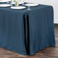 90"x132" Rectangular Oblong Polyester Tablecloth - Navy Blue - CV Linens