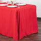 90"x156" Rectangular Oblong Polyester Tablecloth - Red - CV Linens