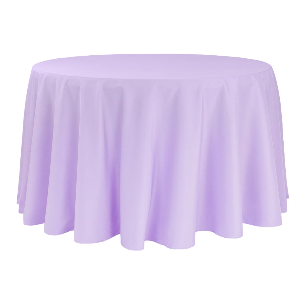 Round Polyester 132" Tablecloth - Lavender - CV Linens