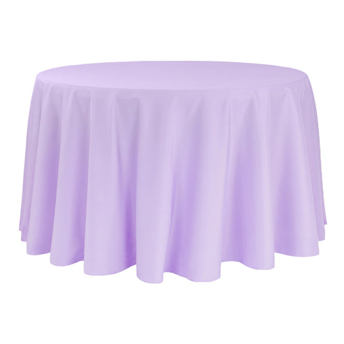 120 Round Lavender Polyester Tablecloth