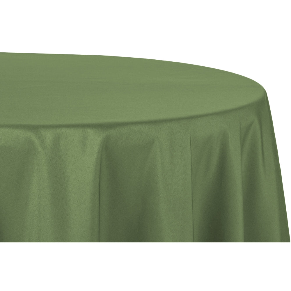 Round Polyester 132" Tablecloth - Willow Green - CV Linens