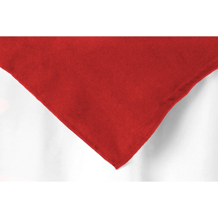 Polyester Square 72" Overlay/Tablecloth - Red - CV Linens