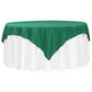 Polyester Square 72" Overlay/Tablecloth - Emerald Green - CV Linens