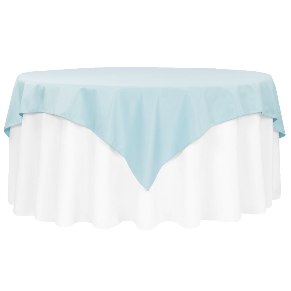 Polyester Square 72" Overlay/Tablecloth - Baby Blue - CV Linens