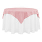 Polyester Square 54" Overlay/Tablecloth - Dusty Rose/Mauve - CV Linens