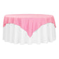 Polyester Square 72" Overlay/Tablecloth - Pink - CV Linens