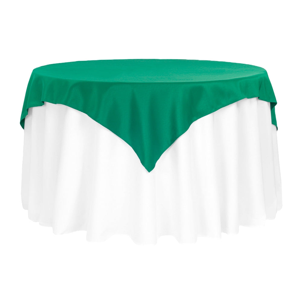 Polyester Square 54" Overlay/Tablecloth - Emerald Green - CV Linens