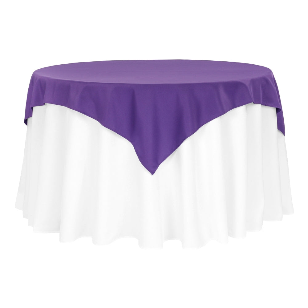 Polyester Square 54" Overlay/Tablecloth - Purple - CV Linens