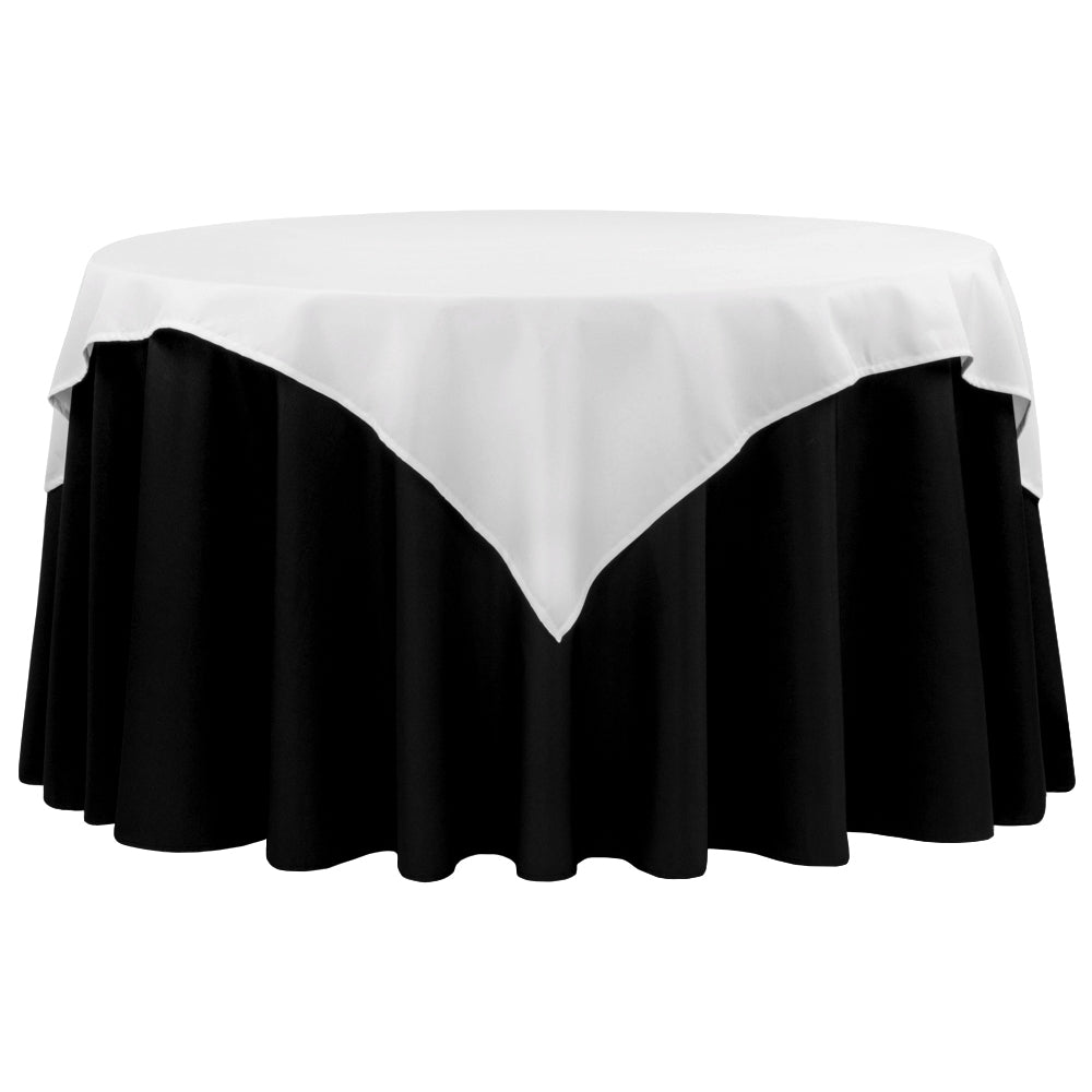 Polyester Square 54" Overlay/Tablecloth - White - CV Linens