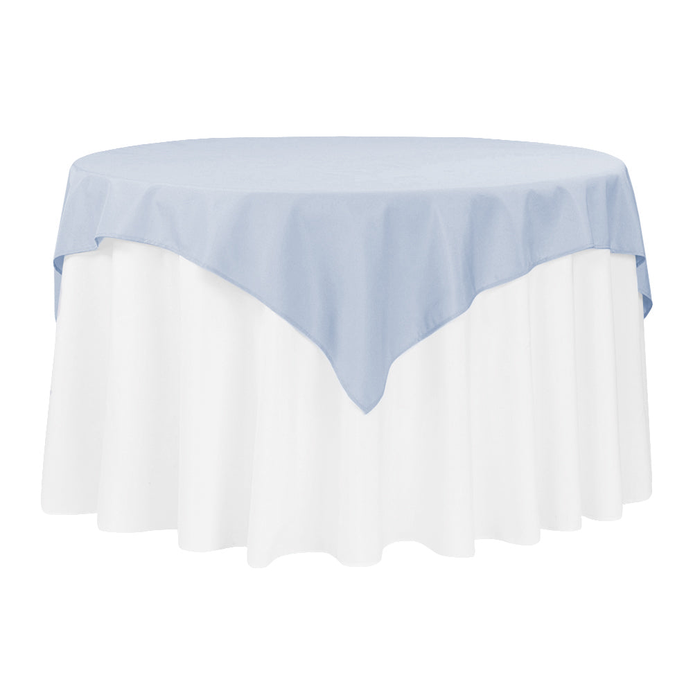 Polyester Square 54" Overlay/Tablecloth - Dusty Blue - CV Linens