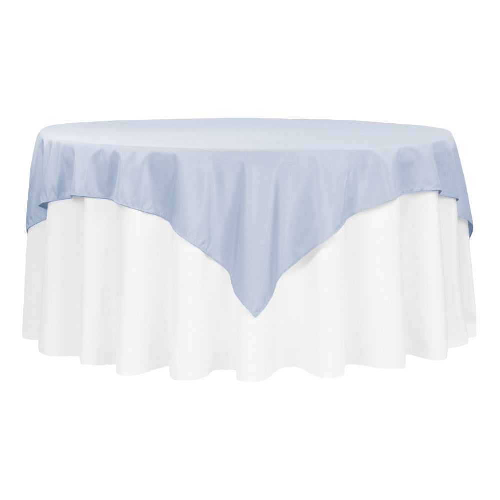 Polyester Square 72" Overlay/Tablecloth - Dusty Blue - CV Linens