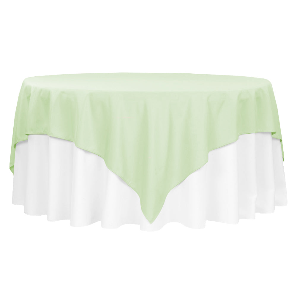 Polyester Square 90"x90" Overlay/Tablecloth - Sage Green - CV Linens