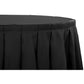 Polyester 14ft Table Skirt - Black - CV Linens