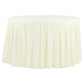 Polyester 21ft Table Skirt - Ivory - CV Linens