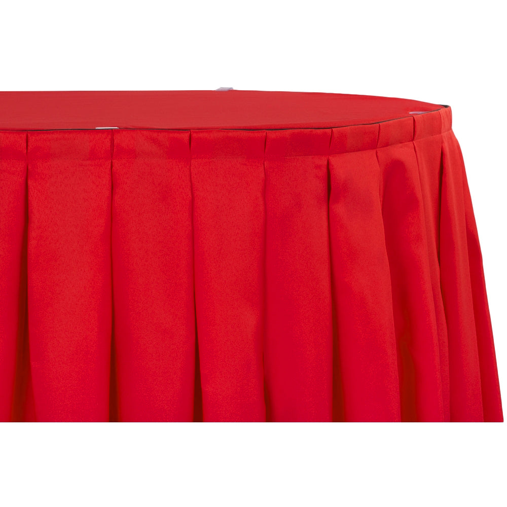 Polyester 14ft Table Skirt - Red - CV Linens