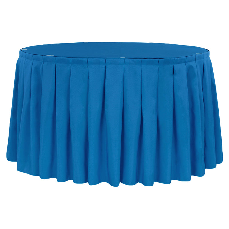 Polyester 21ft Table Skirt - Royal Blue (new tone) - CV Linens