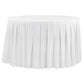 Polyester 14ft Table Skirt - White - CV Linens