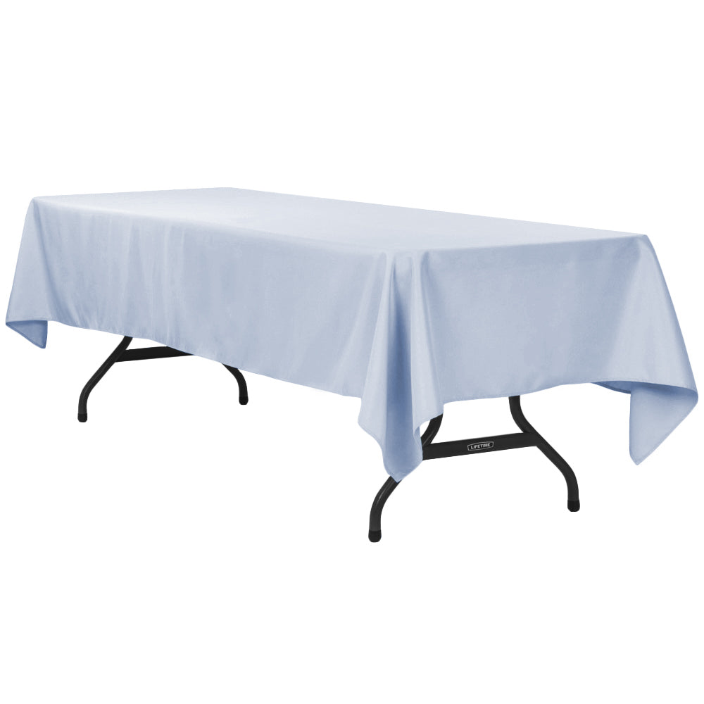 60"x120" Rectangular Polyester Tablecloth - Dusty Blue - CV Linens