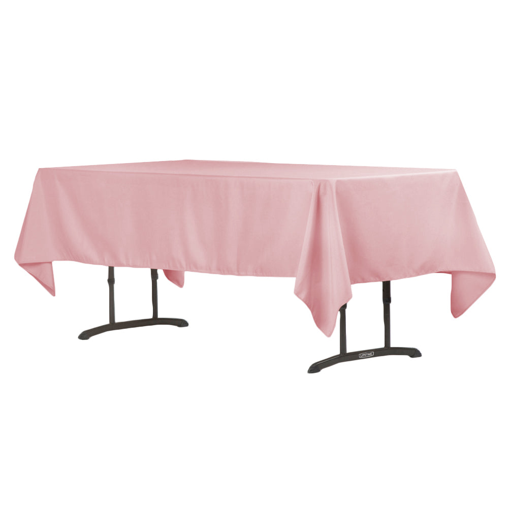 60"x102" Rectangular Polyester Tablecloth - Dusty Rose/Mauve - CV Linens